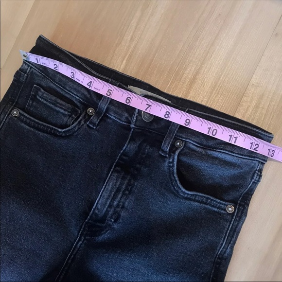 Free People Raw High-Rise Denim Jeggings - Black - Picture 6 of 6